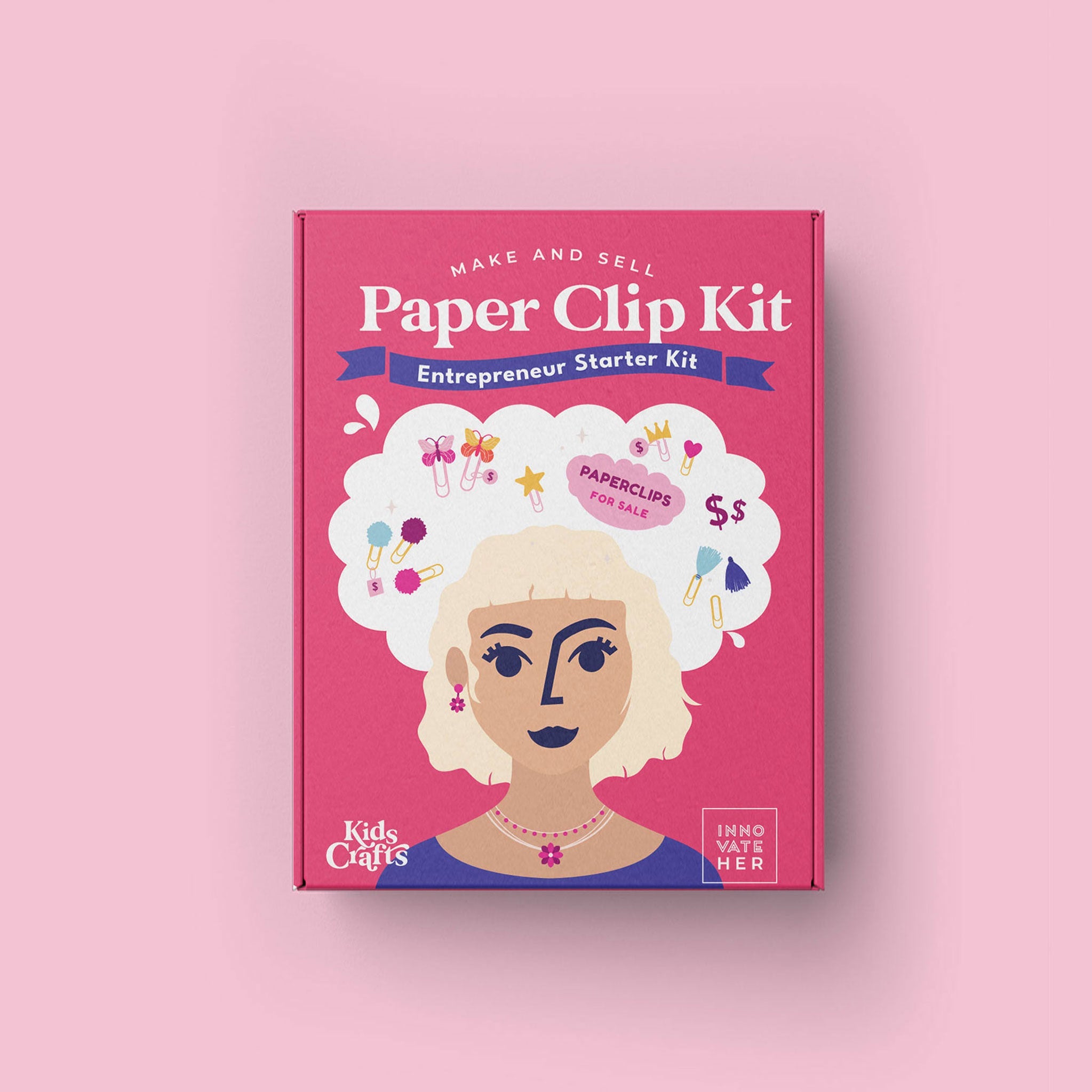 Kids Crafts: Make & Sell Poppin' Paper Clip Box Craft Kit Business - Entrepreneur Starter Kit